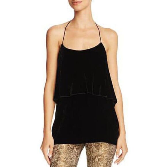 Alice + Olivia Marybeth velvet halter - Picture 1 of 6